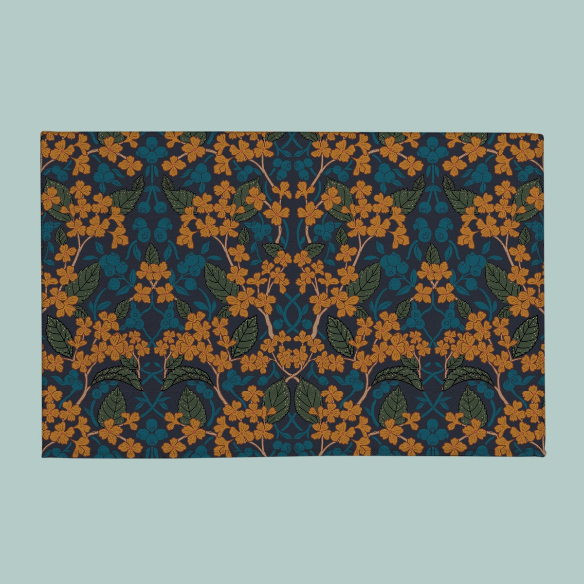 Avery Pet Feeding Mat – Navy Floral - MissionMae