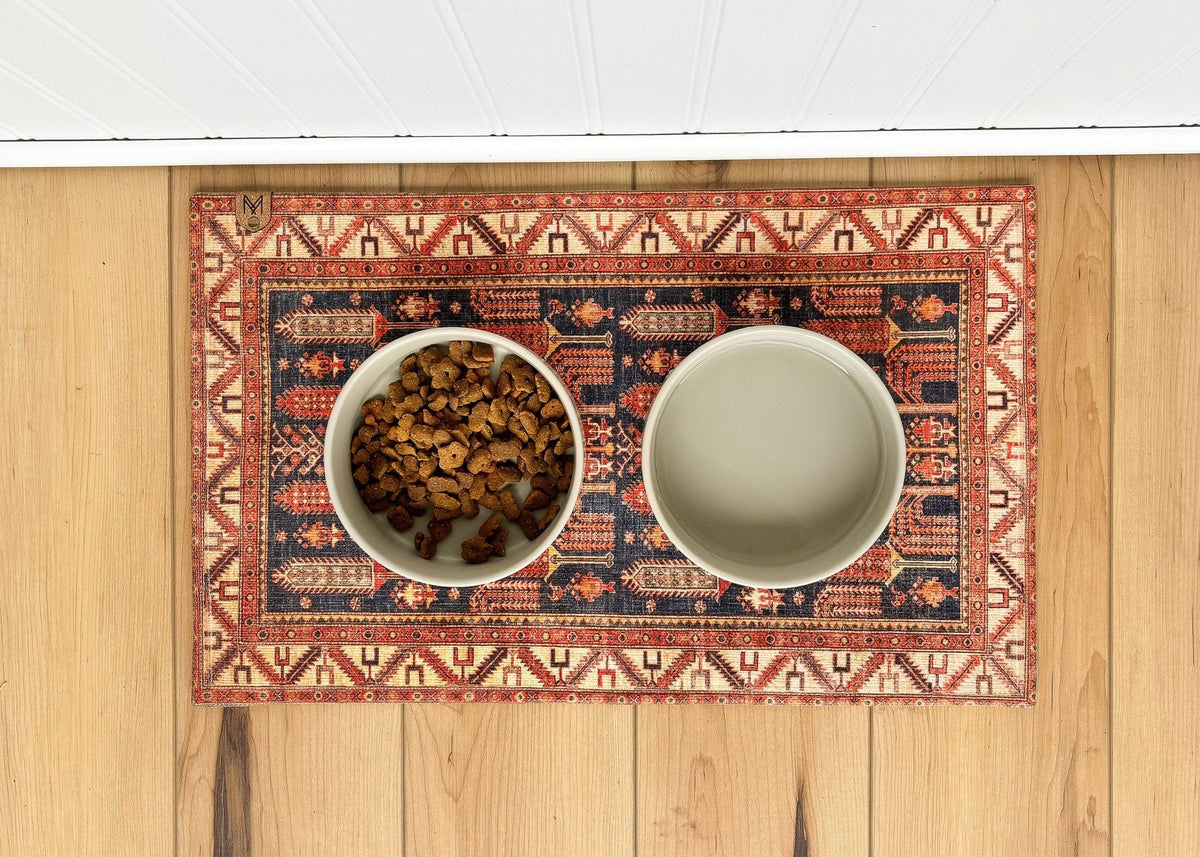 Dog Bowl Mat, Nonslip, Machine Washable - Cleo - MissionMae