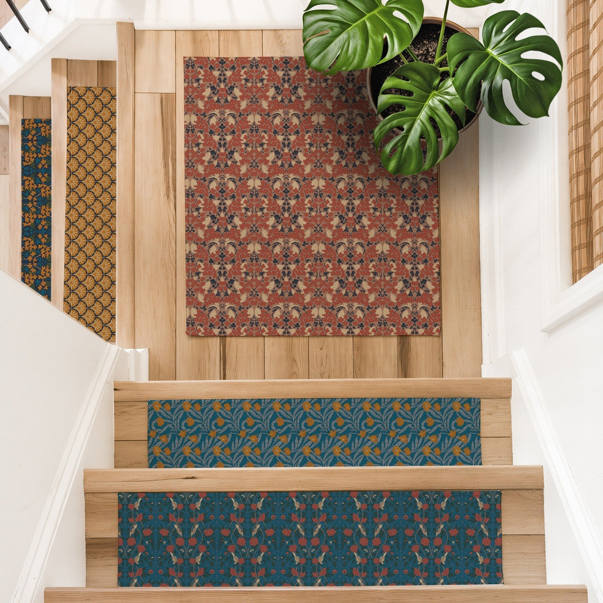Mix & Match Stair Treads – 5 William Morris Style Patterns - MissionMae