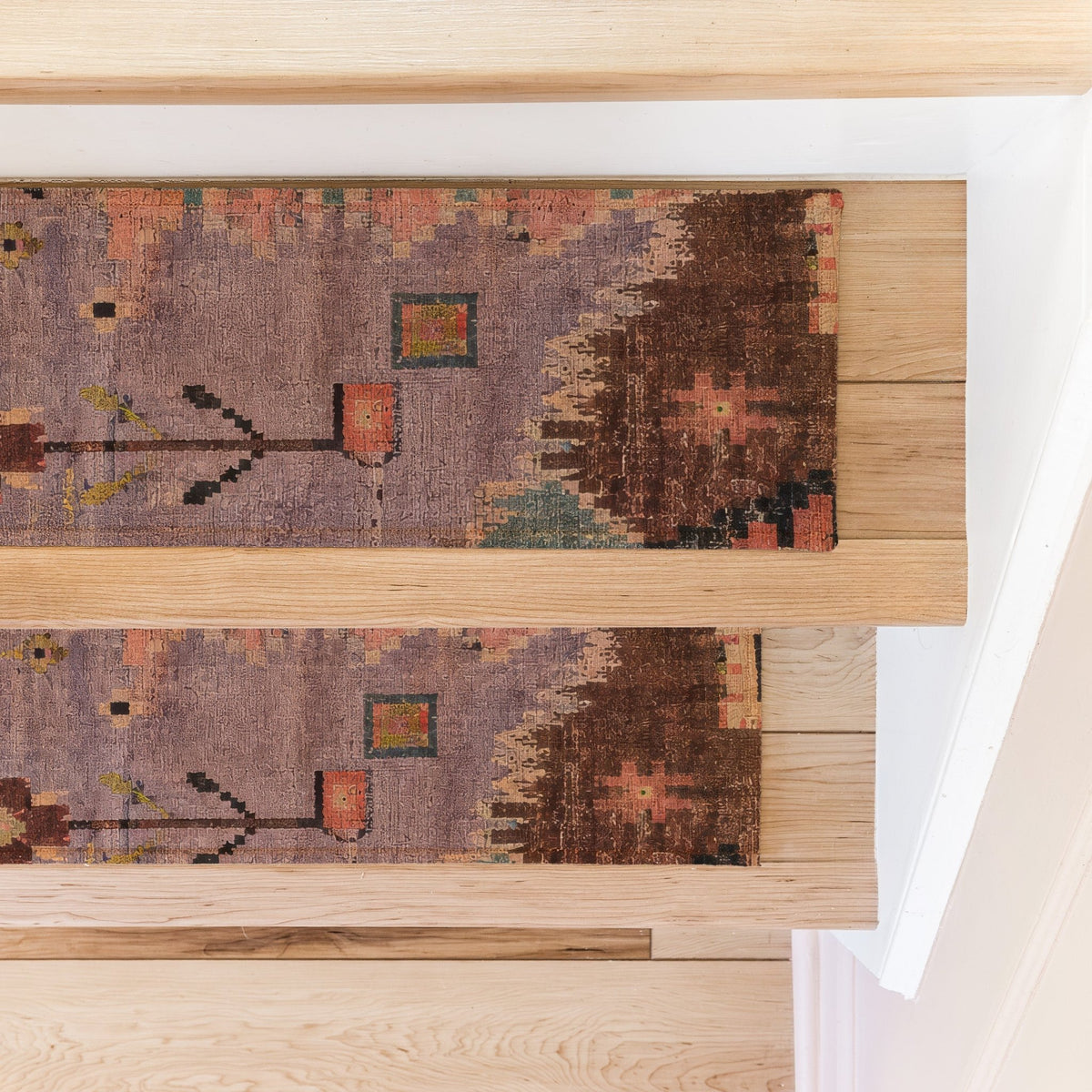 Mix & Match Stair Treads - Esme Vintage Kilim with Coordinating Landing - MissionMae