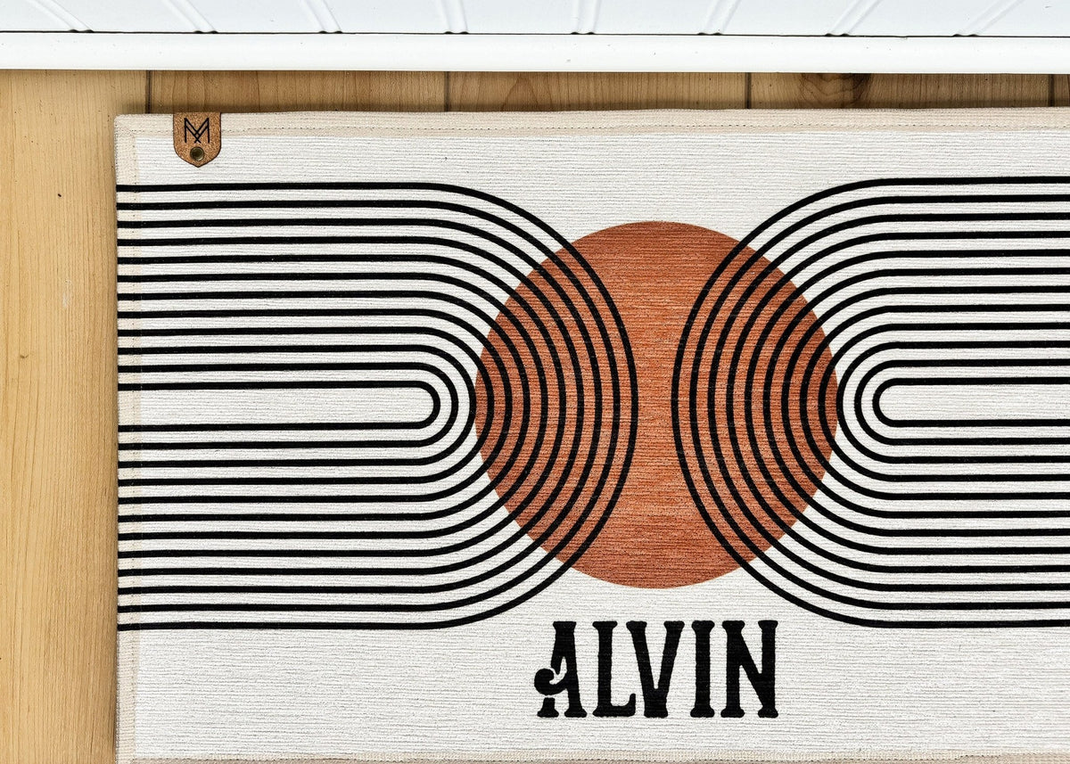Personalized Dog Bowl Mat, Nonslip, Machine Washable - Alvin - MissionMae