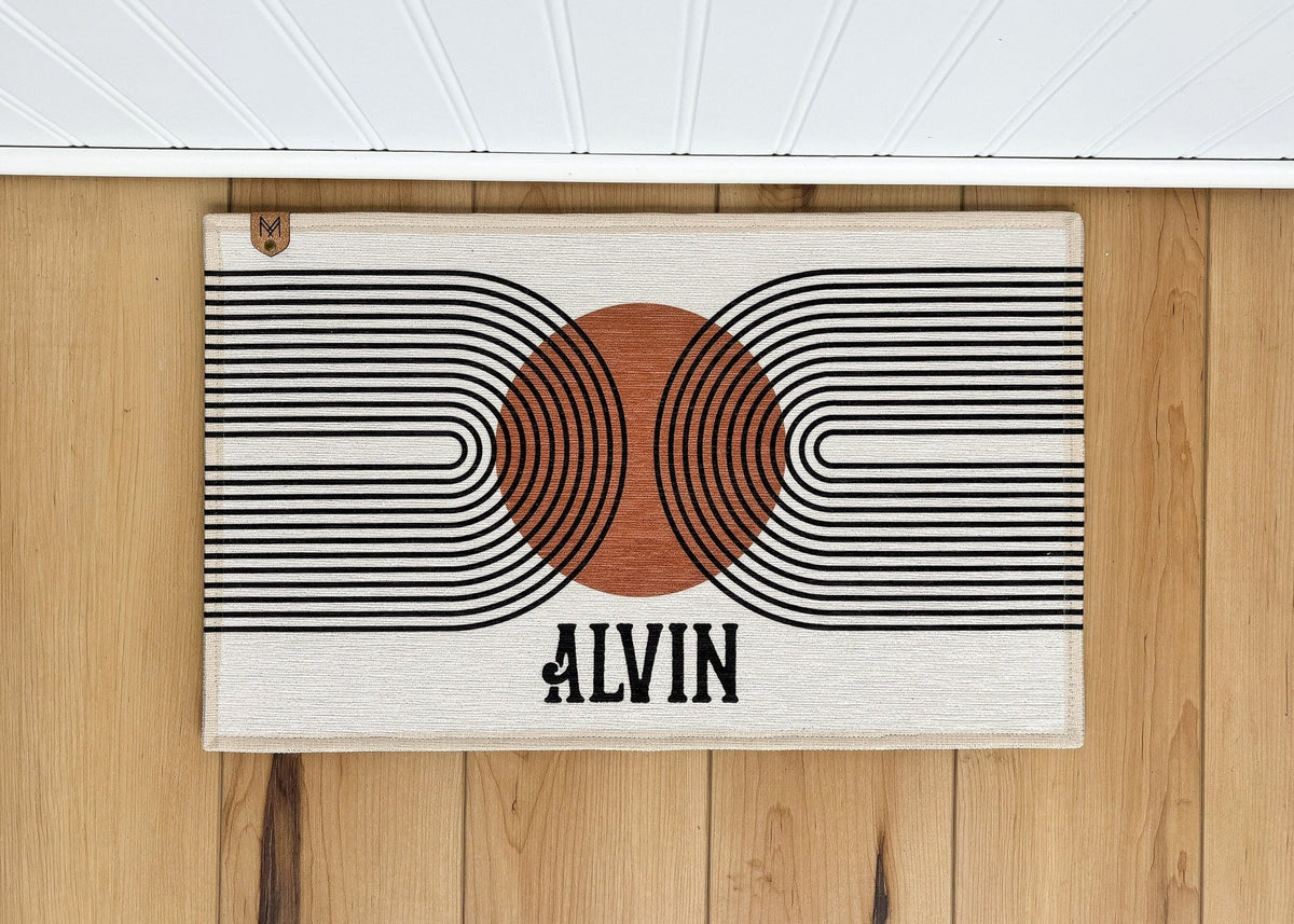 Personalized Dog Bowl Mat, Nonslip, Machine Washable - Alvin - MissionMae