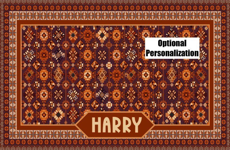 Pet Bowl Mat with Fringe - Nonslip - Machine Washable - Harry - MissionMae
