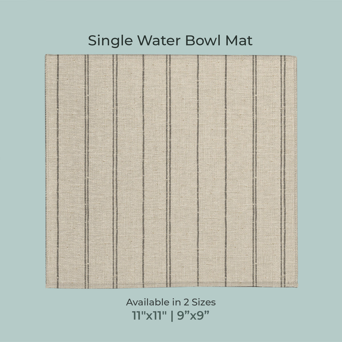 Clara Stripe Pet Feeding Mat - Oatmeal - water-bowl mat