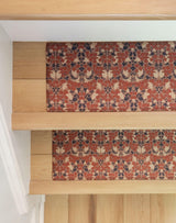 Boho Stair Landing Rug - Custom Size Non Slip Carpet With William Morris Design - MissionMae