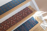 Boho Stair Landing Rug - Custom Size Rug With William Morris Pattern, Non Slip - MissionMae