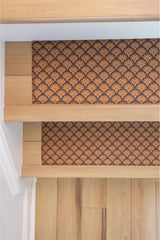 Boho Stair Treads - Custom Size Patterned Stair Mats With Non Slip Backing - MissionMae