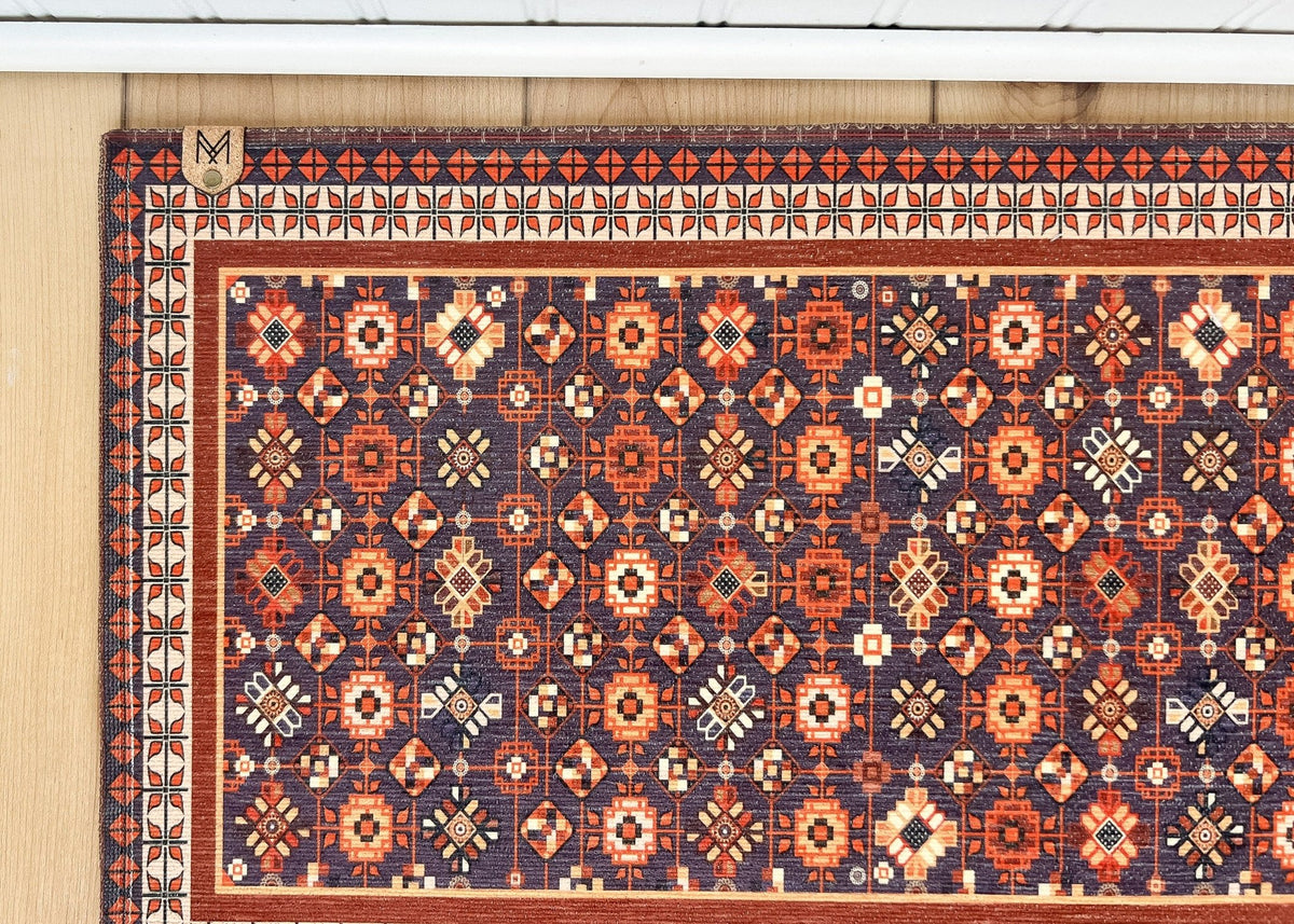 Colorful boho dog bowl mat by MissionMae – photo 2