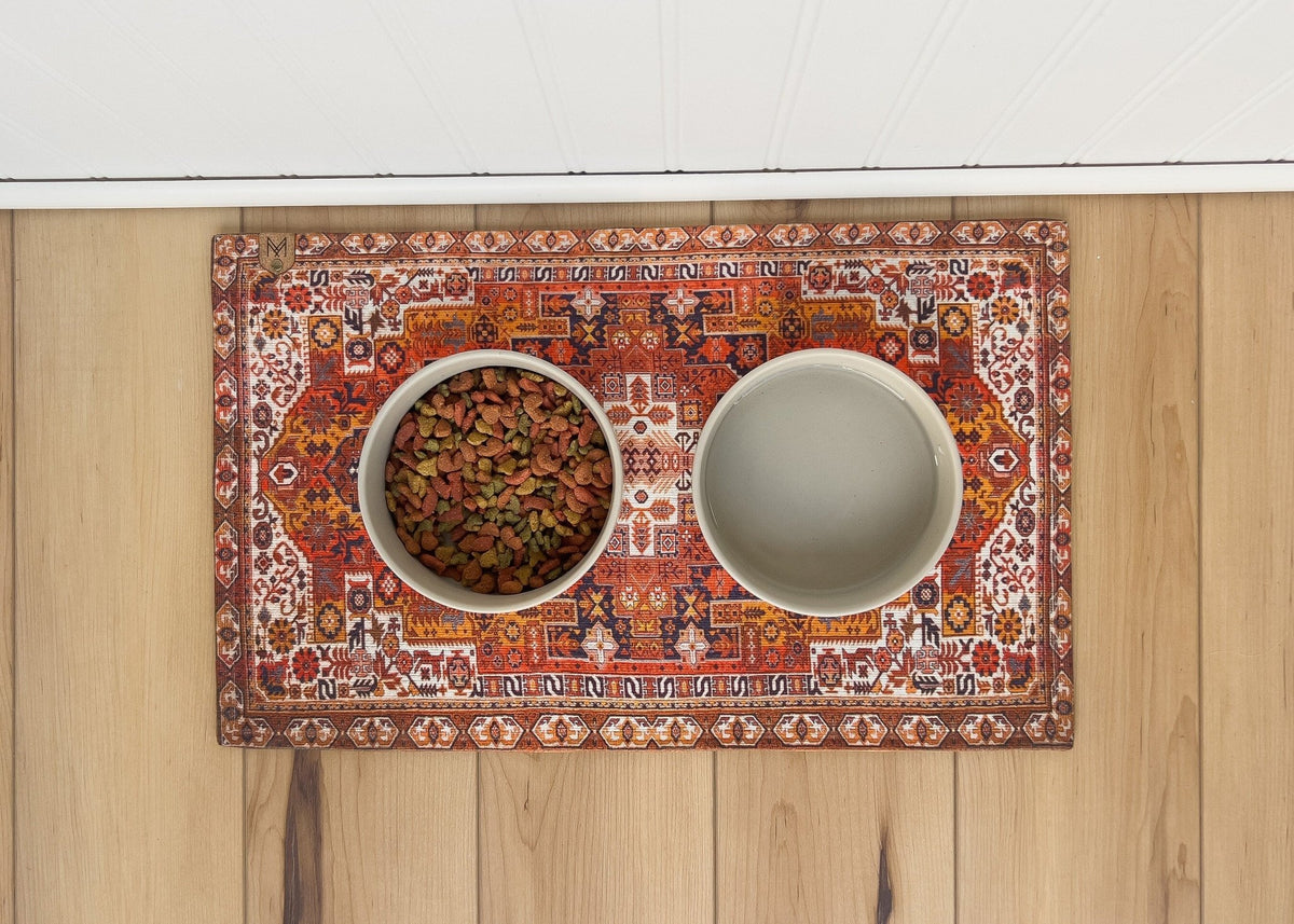 Dog Bowl Mat, Nonslip, Machine Washable - Ophelia - MissionMae