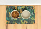 Dog Bowl Mat - Nonslip Pet Feeding Mat | Machine Washable Absorbent Floor Protection - MissionMae