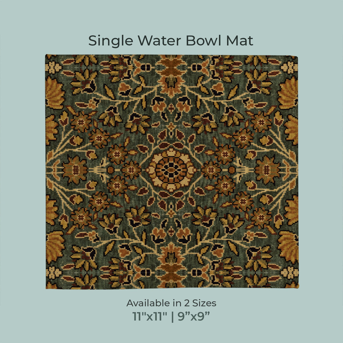 Irene Pet Feeding Mat – Amber Persian - MissionMae