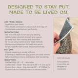 Non Slip Stair Tread Mat, Neutral Washable Low Profile Woven Surface - MissionMae