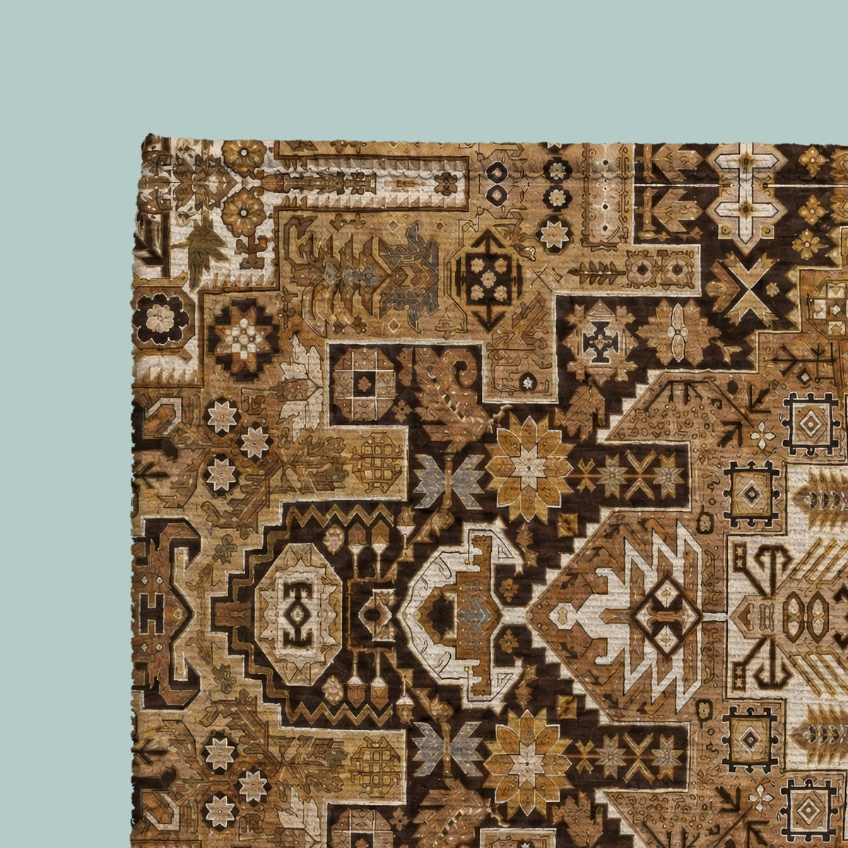 Ophelia Pet Feeding Mat – Caramel Persian - MissionMae