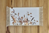 Personalized Dog Bowl Mat Fringe, Nonslip, Machine Washable - Wilde - MissionMae