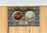 Personalized Dog Bowl Mat | Nonslip Absorbent Rug Style Pet Feeding Mat - MissionMae