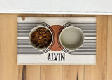 Personalized Dog Bowl Mat - Nonslip, Machine Washable Absorbent Feeding Mat - MissionMae