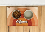 Personalized Dog Bowl Mat - Nonslip - Machine Washable - Maude - MissionMae