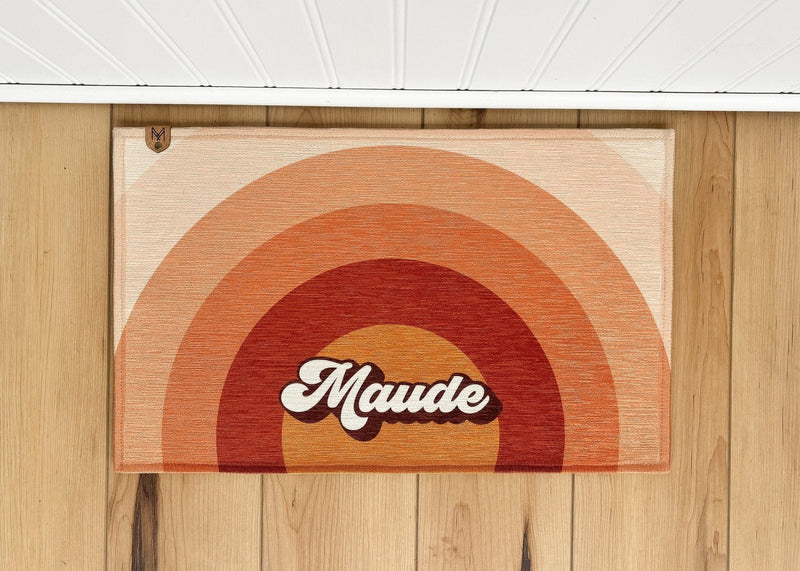 Personalized Dog Bowl Mat - Nonslip - Machine Washable - Maude - MissionMae