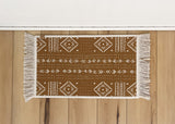 Pet Bowl Mat - Nonslip, Machine Washable Rug Style Mat with Fringe for Floor Protection - MissionMae