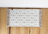 Pet Bowl Mat - Nonslip, Machine Washable Rug Style Placemat with Fringe - MissionMae