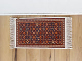 Pet Bowl Mat - Nonslip Rug Style Mat with Fringe | Machine Washable, Absorbent - MissionMae