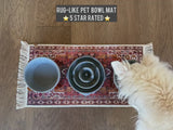 Pet Bowl Mat – Personalized Boho Feeding Mat | Nonslip, Machine Washable Rug
