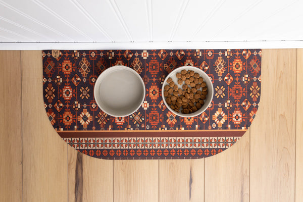 Pet Bowl Mat / Boho Dog Placemat / Dog Feeding Mat / Cat Bowl Mat / Pet Gift - Harry