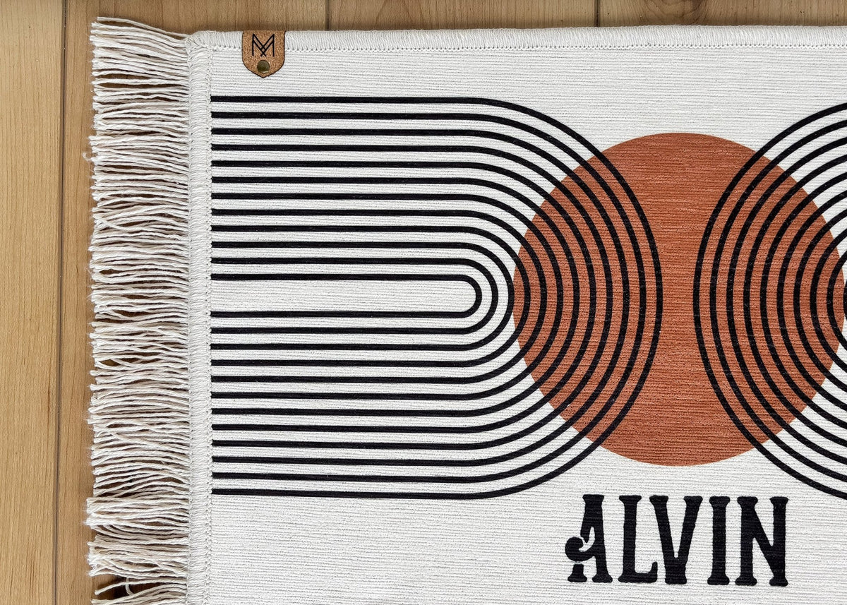 Mid century boho dog bowl mat with fringe by MissionMae – photo 2