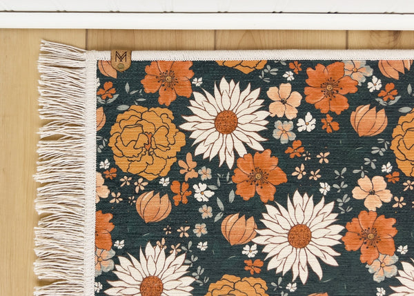 Pet Bowl Mat with Fringe - Daisy - MissionMae