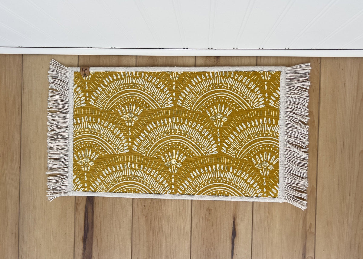 Pet Bowl Mat with Fringe - Mavis - MissionMae