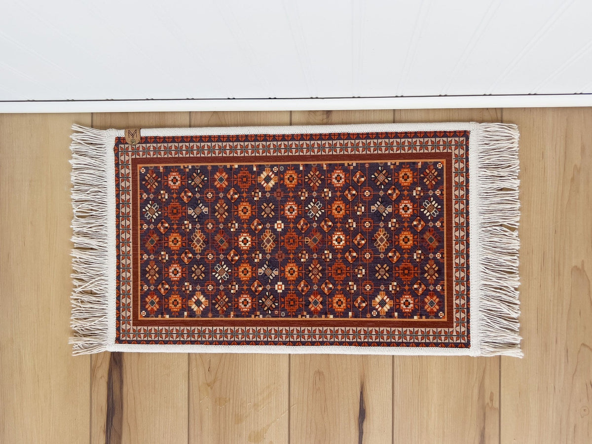 Pet Bowl Mat with Fringe - Nonslip - Machine Washable - Harry - MissionMae