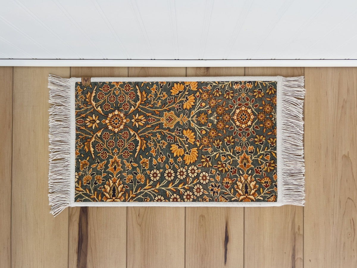 Pet Bowl Mat with Fringe - Nonslip - Machine Washable - Irene - MissionMae